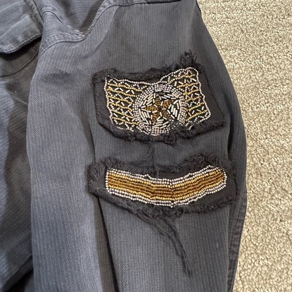 Torrid Denim twill Military Jacket black Jean Zip Coat woman’s 2 - Picture 5 of 11